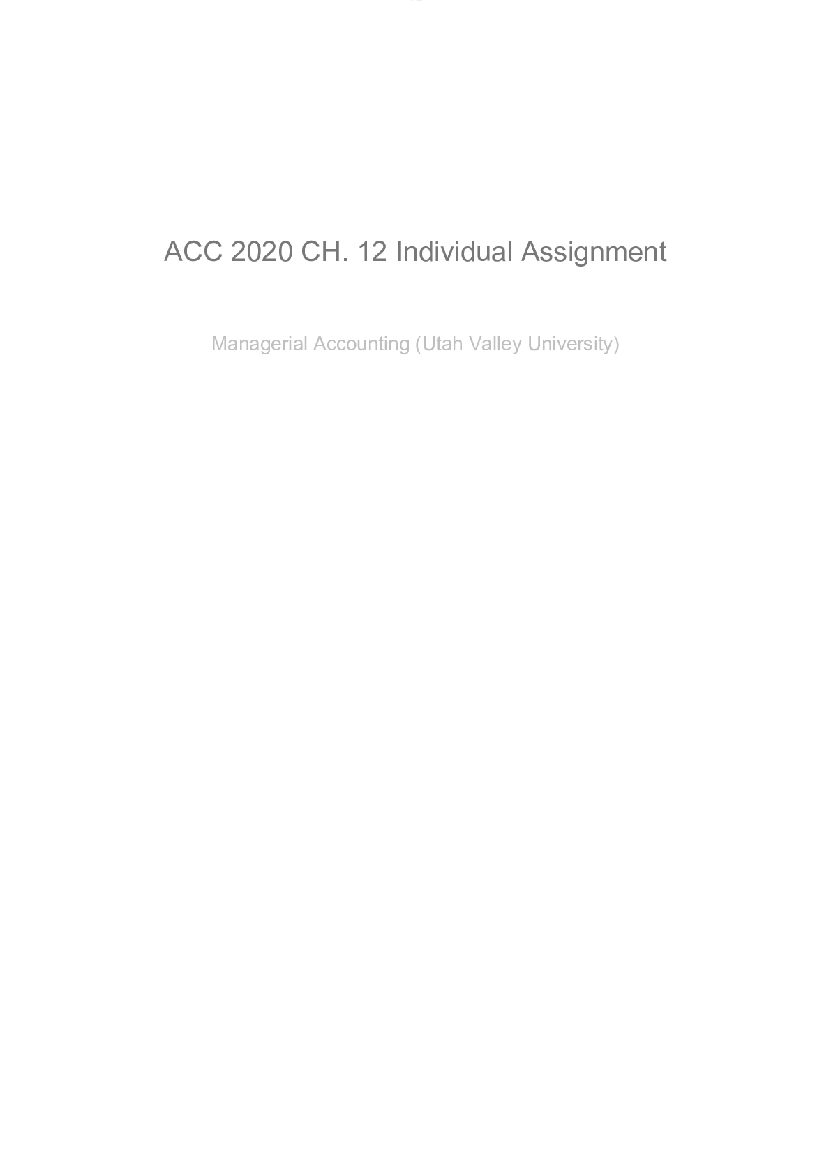 Preview image for A12-65 Evaluating the Purchase of an Asset with Various Capital Budgeting Methods